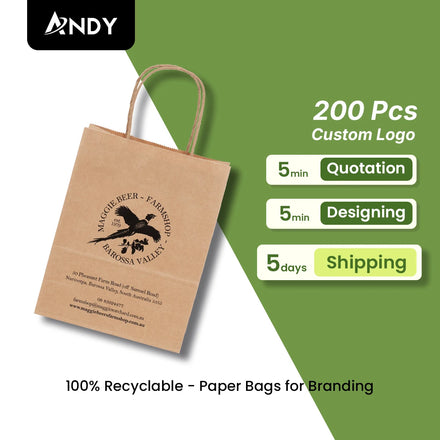 Custom Printed Eco-Friendly Luxury Pink Kraft Paper Bag Shopping and Gift Bag with Handle Rope Sustainable and Stylish