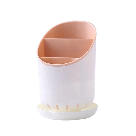 Creative Eco-Friendly Plastic Standing Kitchen Storage Rack Chopsticks Spoons-Multi-functional Four-Tier Dual Drainage Storage