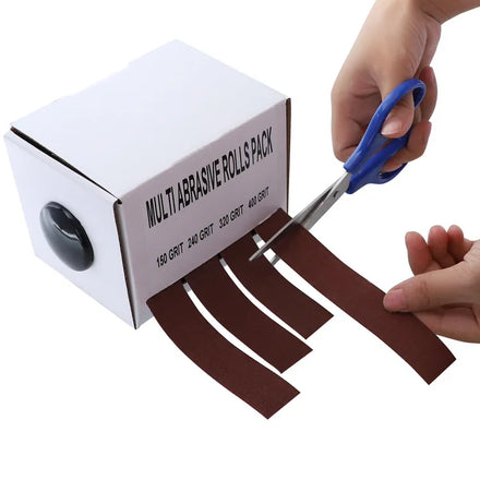 Abrasive Sanding Belt Roll Sandpaper Rolls Assorted Sand Paper with Dispenser for Woodworking Automotive Metal Polishing