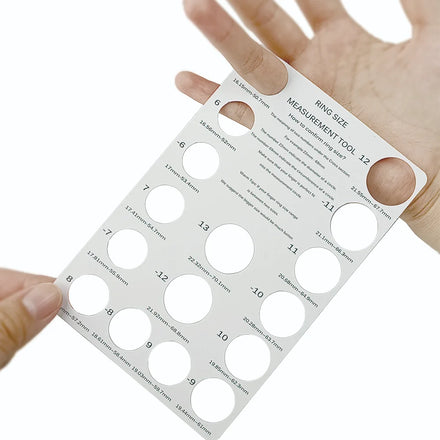US Size 5-13 Ring Sizer Finger Gauge Measuring Tool Finger Circumference Diameter Measuring Ring Measuring Paper Card Template
