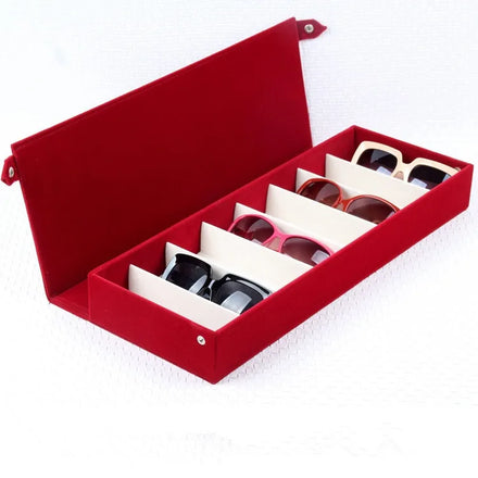 Hot Sale Pu Velvet Sunglasses Display Rack Sunglasses Display Cabinet Storage Box 2026