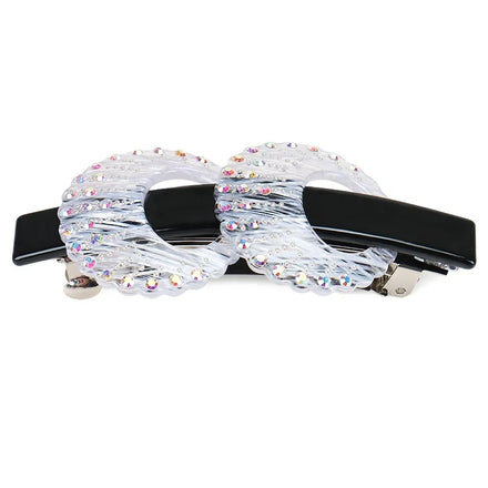 Jinhe New Cellulose Acetate Hair Barrettes Clips Fashion Rhinestone Barrette Hair Clip Hair Accessories for Little Girls
