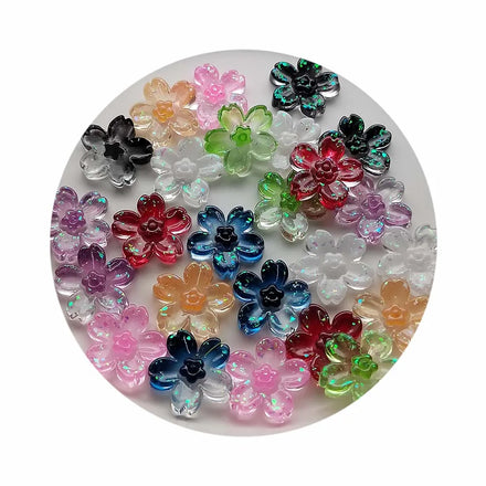 Luminous Flower Charms Glow in Dark 3D Rose Flower Resin Flatback Cabochon Kawaii Accessories Nail Art Decoration