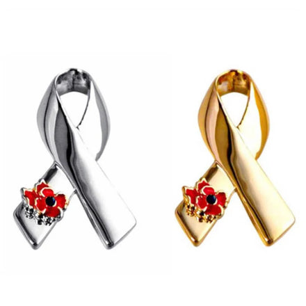 2023 Silver Gold Poppy Flower Enamel Traditional Figurine