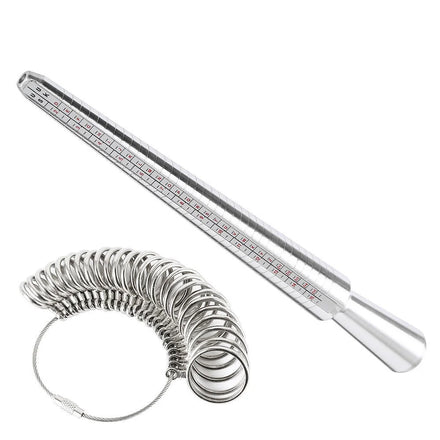 Steel A-Z UK Ring Sizer Metal Finger Gauge Mandrel Kit for Men and Women Jewellery Sizing Tool for Men and Women's Sizes