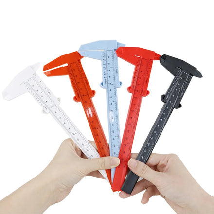 0-150mm Durable Plastic Vernier Caliper Double-foot Micro Accurate Measuring Ruler Plastic Vernier Caliper for Jewelry Making