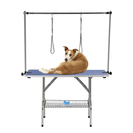 Petsproofing Foldable Big Large Stainless Steel Height Adjustable Dog Cat Pet Grooming Table for Pet Salon