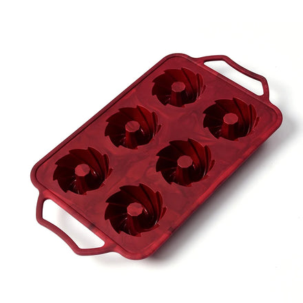 Featuring 6 Cavities with a Sophisticated Spiral/bundt Pattern Perfect for Making Professional-looking Savarin Cakes or Jelly