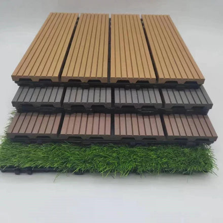 Easy Install 30*30cm Good Use Interlocking Diy Wpc Decking Tiles for Exterior
