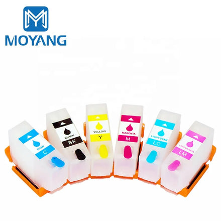 MoYang Refillable KUI Ink Cartridge Compatible for EPSON KUI-BK/C/M/Y EP-879AB EP-879AR Printer Refill with ARC Chip
