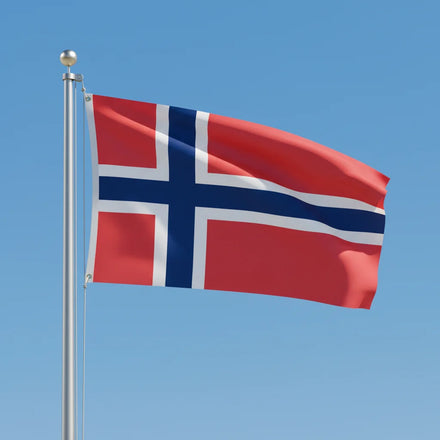 3x5Ft Handmade Promotional Norway Flag Pennant Banner Polyester Fabric Single Double Sides Brass Grommets Outdoor/Indoor Decor