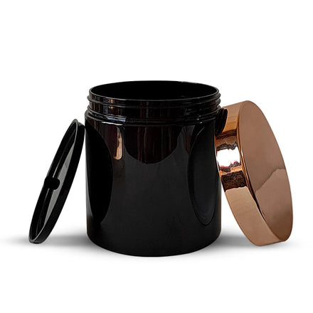 Wholesaler Amber clear Black Solid Plastic Cosmetics Container Jar with Aluminum/plastic Lid