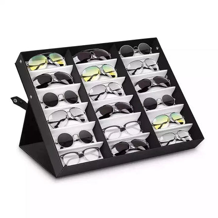 Wholesale Best-selling 18 Grid Custom Logo Glasses Sunglasses Display Cases Cloth Sunglasses Display Box