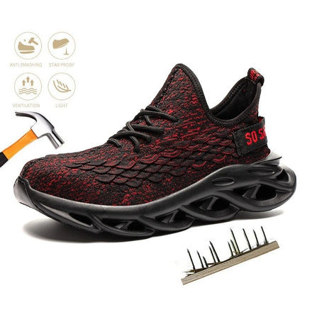 Low Cut Anti Smash Safety Shoes Breathable Lightweight Wear Resistant Work Safety Shoes for Men and Women