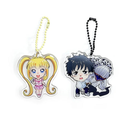 Custom Design Double Sided Rainbow Hologram Waterproof Light Acrylic Keychain Pendant