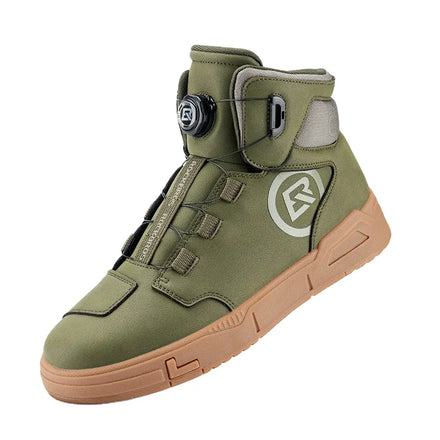 ROCKBROS Motorcycle Boots Men Casual Shoes Microfiber Leather Riding Shoes for Motorcycle Mens
