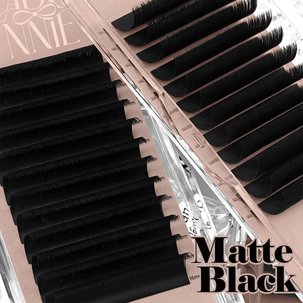 Abonnie Individual Velvet Cashmere Lash Extensions Supplies Silk Wholesale Matte Black Lash Trays Volume Mink Eyelash Extensions