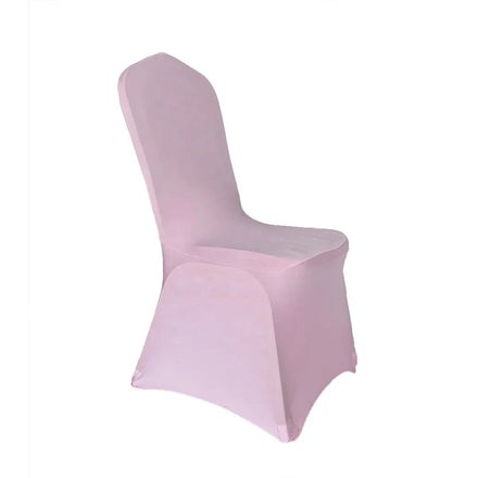 Polyester Spandex Stretch Light Pink Chair Cover for Wedding Events