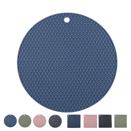 MANJIA Custom Acceptable Factory Direct Silicone Trivets Mat Hot Pad Mat Round Pot Holder Spoon Rests and Jar Gripper Pads