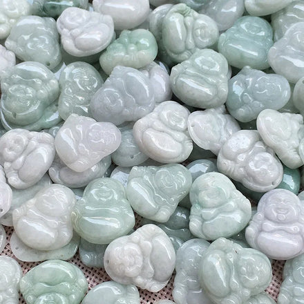 Natural Real Green Maitreya Jade Jadeite Pendant for Religious Jewelry Making