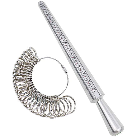 Gauge Set Metal Mandrel Measure Tool US Size 0-13 Jewelry Making Tools Finger Sizers Kit US Stick Ring Sizer