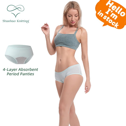 Shanhao OEM Customize Reusable Leakproof Panties for Girl Light Period Flow Panties Womens Modal Menstrual Period Panties