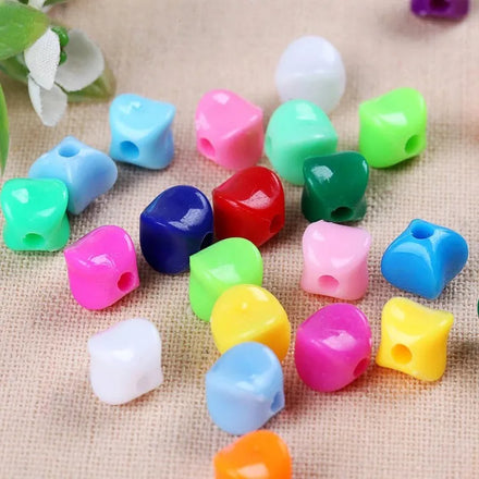 Factory Wholesale AA Grade Acrylic Plastic Beads Opaque Quadrangular 10mm Acrylic Beads