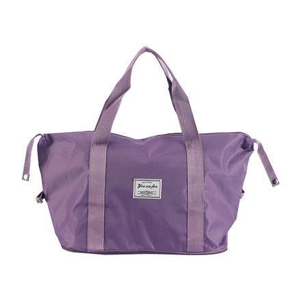 Custom Tote Duffle Travel Bag Portable Gym Sports Handbag Zipper Closure Foldable Casual Polyester Fashion Letter Pattern Style