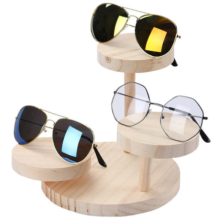 New Natural Pine Eyewear Desktop Display Racks Stand Solid Wooden Display Stand for Sunglasses Glasses