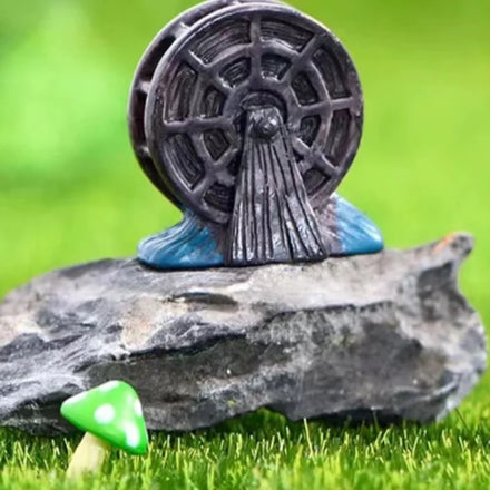2026 Religious Waterwheel Resin Miniature Garden Decoration Mini Vintage Fairy Houses Craft Micro Landscaping DIY