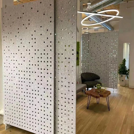 Sound Absorbing Panel Hanging Acoustic Room Divider Suspended PET Felt Privacy Screen