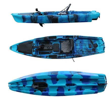 2023 Newest Oem 13ft Sit on Top Sea 3 Purpose Foot Pedal Drive System Single Fishing Kayak With Propeller