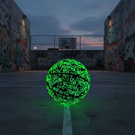 New Premium PU Digital Print Light up Basketball-Perfect Glow in Dark Size 7 High-quality Training Use Water Resistant