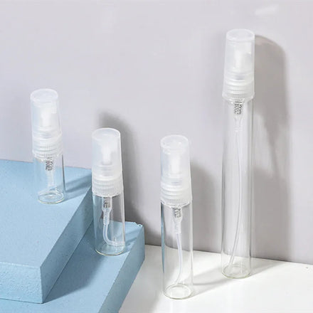 2ml 3ml 5ml 10ml Transparent Perfume Glass Bottles Screw Cap Spray Sample Separate Bottle Test Tube Pump