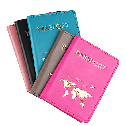 Pu Leather Golden Supplier Passport and Card Holder Flotter Leather case for Passport Holder Travel Passport Wallet Bag