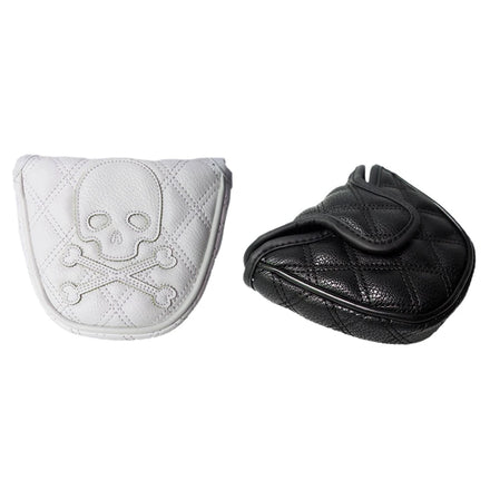 Golf Putter Cover Head Golf Headcover PU Leather 2 Color Magic Tape for Mallet Blade Putter Golf Club Head Cover Protector