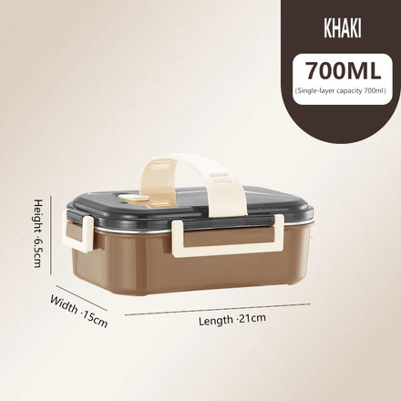 2023 New Product New Design 304 Stainless Steel Insulated Lunch Box Portable Circular One-layer Office Student sealed Lunch Box