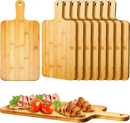 EU Kitchen Wooden Cutting Board Handle Cheese Board Compatible Dishwasher Safe for Pizza Bread Fruits Vegetables Chopping Blocks