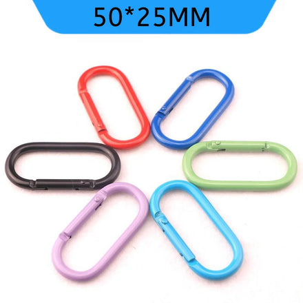 50mm Electrophoresis Aluminum O-Shaped Runway Carabiner Keychain Clip Stylish Metal Hooks for Everyday Use