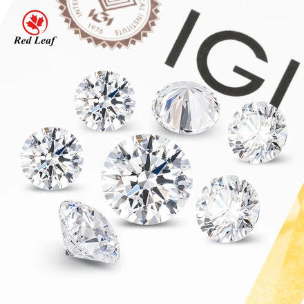 Redleaf Promoting IGI Lab Grown Diamond Round Brilliant Cut 1CT 2CT 3CT HPHT CVD Lab Created Diamond