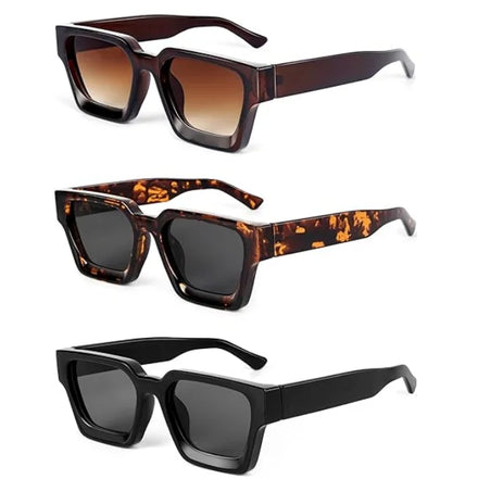 Vintage Square Sunglasses for Women Men Square Thick Frame Sun Glasses Simple Style Shades Gafas De Sol Mujer Marca