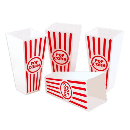 Custom Reusable 32 Oz Popcorn Bucket Cups Novelty Place Paperboard Red White Striped Classic Popcorn Containers for Movie