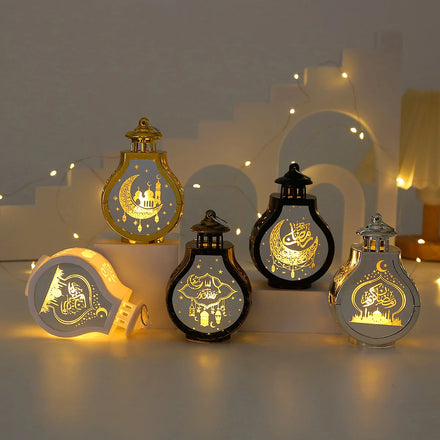 New Design EID Mubarak Home Islamic Muslim Party Eid Decoration Ramadan Decorations LED Light 2025 Kareem Ramadan Lantern S001