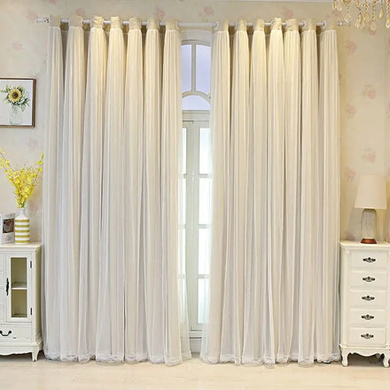 XinLan Modern Two-Layer Custom Color Blackout Grommet Curtains Woven Home Textile for Hotels