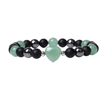 Heart-Shaped Green Aventurine Bracelet Natural Gemstone Bracelet for Women Gift Handcrafted Gemstone Bracelets