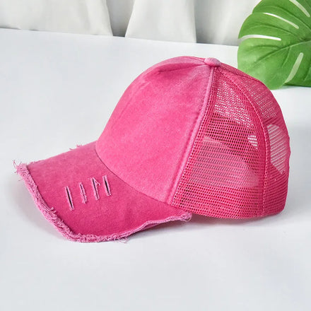 Unisex Summer Baseball Caps With Back Net Outdoor Solid Color Retro Baseball Cap for Women Vintage Sport Visor Hats for Teenager