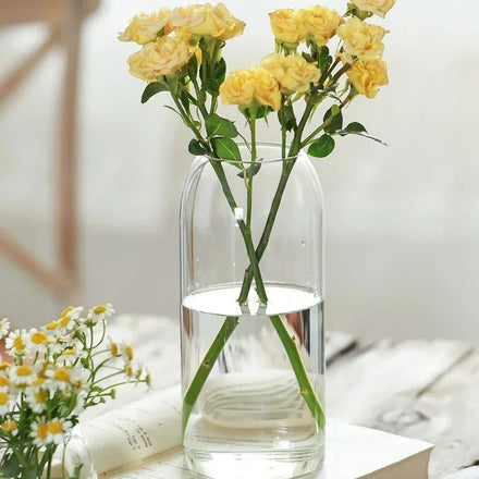 Clear High Transmittance Glass Vase Small Table Vase Minimalist for Wedding Centerpieces Home Decor Cute Container for Flowers
