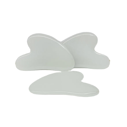 DIY Wholesale Natural Crystal Massage Tools Custom Face Massager Write Jade Gua Sha Stone Heart Shape