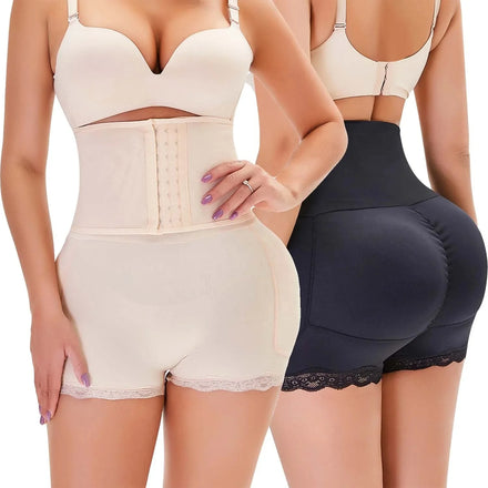 High Waist Trainer Lace Panties Women Body Shaper Sponge Underwear Slimming Tummy Control Corset Butt Lifter Modeling Shapewear