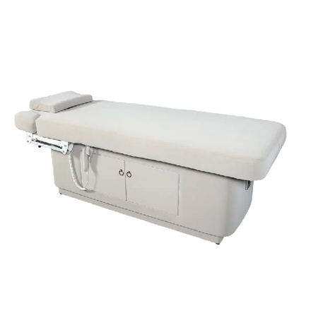 Spa Beauty Bed Electric for Salon and Home Beauty Bed Luxury Curved with Wood Base Modern Style Good Quality